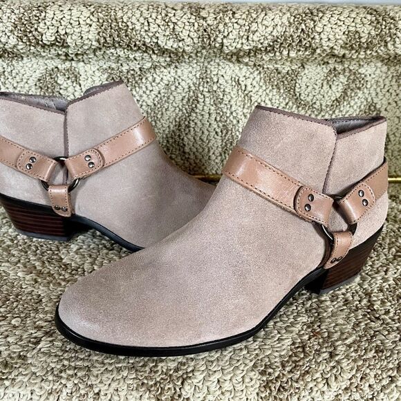 Sam Edelman Phoenix Taupe Suede Bootie Boots Size 7 NWOT - Picture 1 of 5